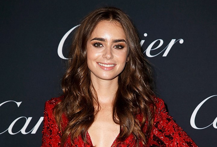 Lily Collins long hair