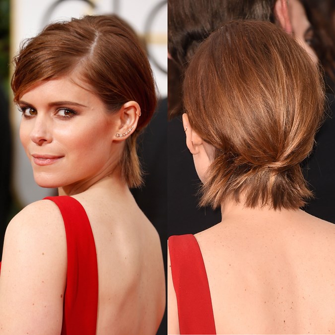 Kate Mara twisted updo