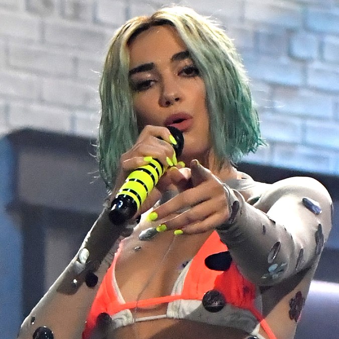 Blue Hair Colour Ideas - Dua Lipa